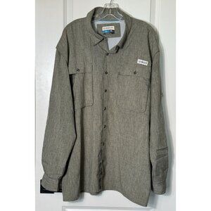 MAGELLAN Fish Gear Relaxed Fit L/S Vented Shirt Mens Size 2XL Olive‎